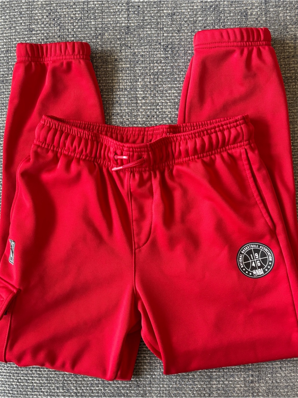 Ultra Game NBA Youth Red Cargo Fleece Jogger Sweatpants | Sz M (10-12)